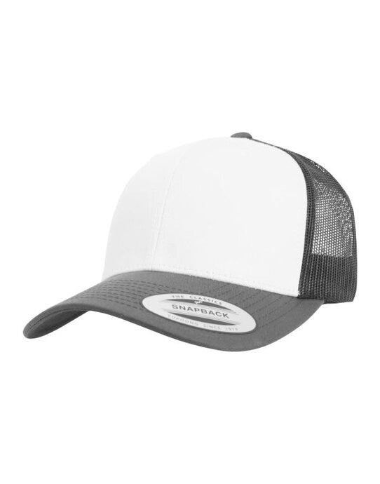 Flexfit 6606CF Retro Trucker Colored Front - Dark Grey/White/Dark Grey