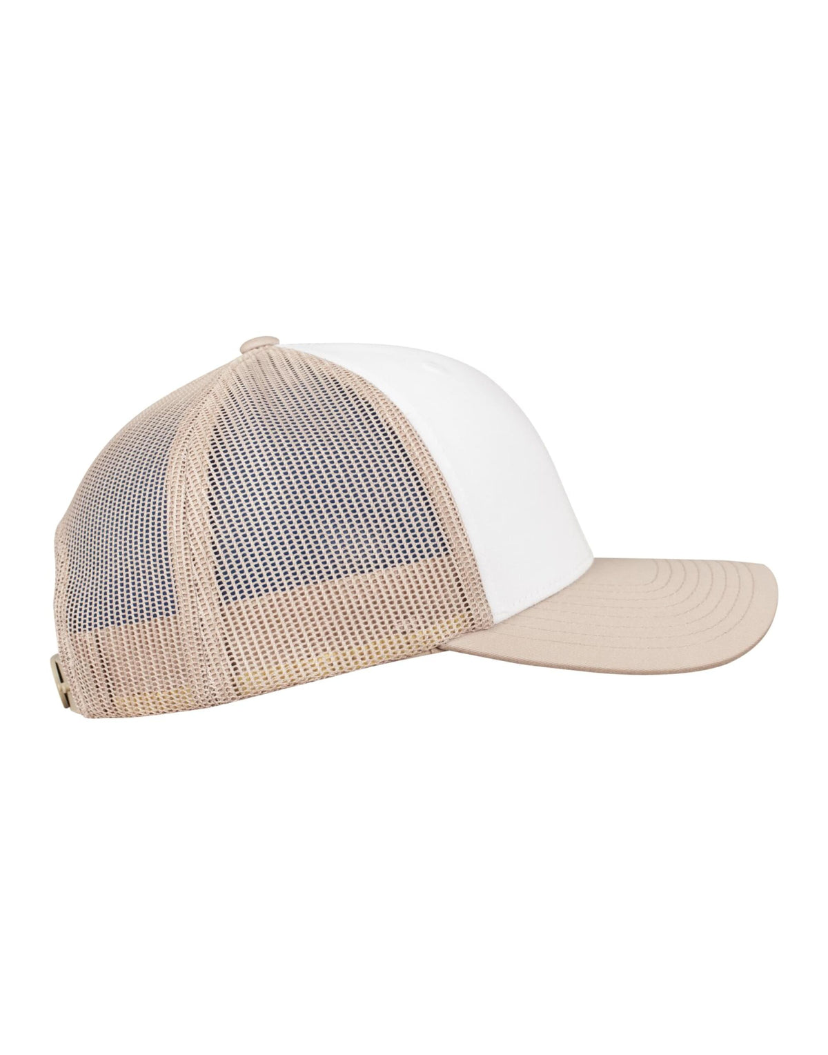 Flexfit 6606CF Retro Trucker Colored Front - Khaki/White/Khaki