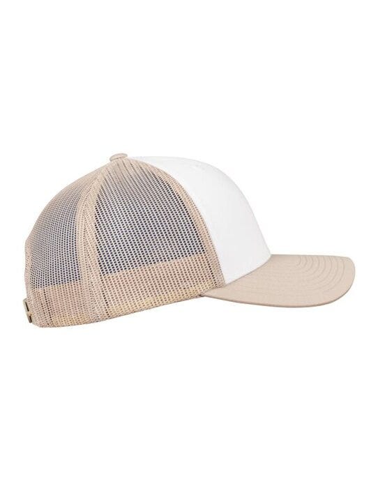 Flexfit 6606CF Retro Trucker Colored Front - Khaki/White/Khaki