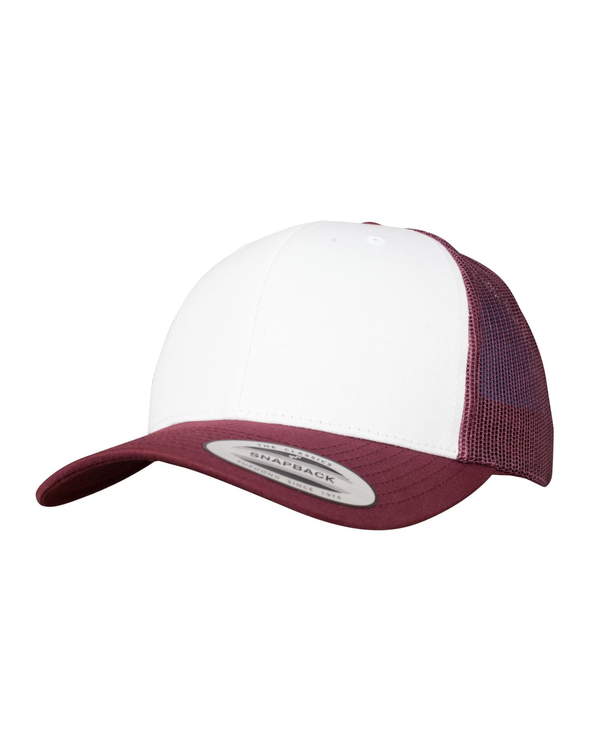 Flexfit 6606CF Retro Trucker Colored Front - Maroon/White/Maroon