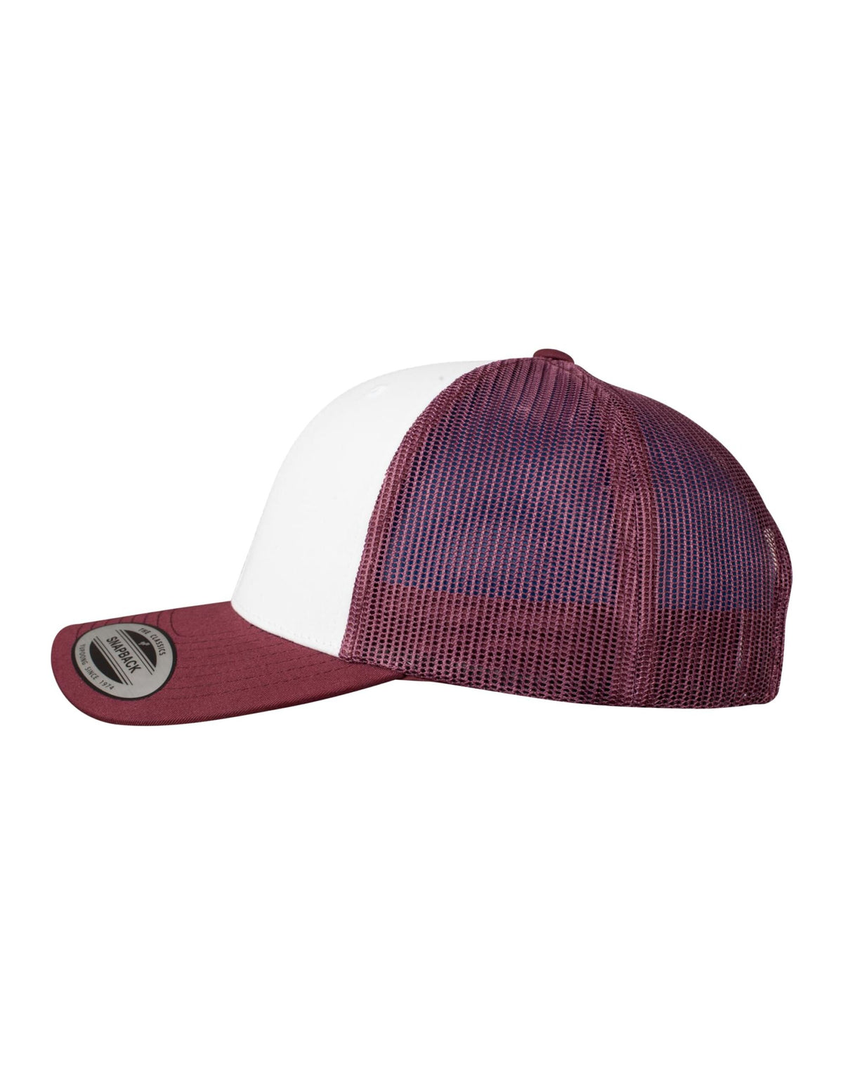 Flexfit 6606CF Retro Trucker Colored Front - Maroon/White/Maroon