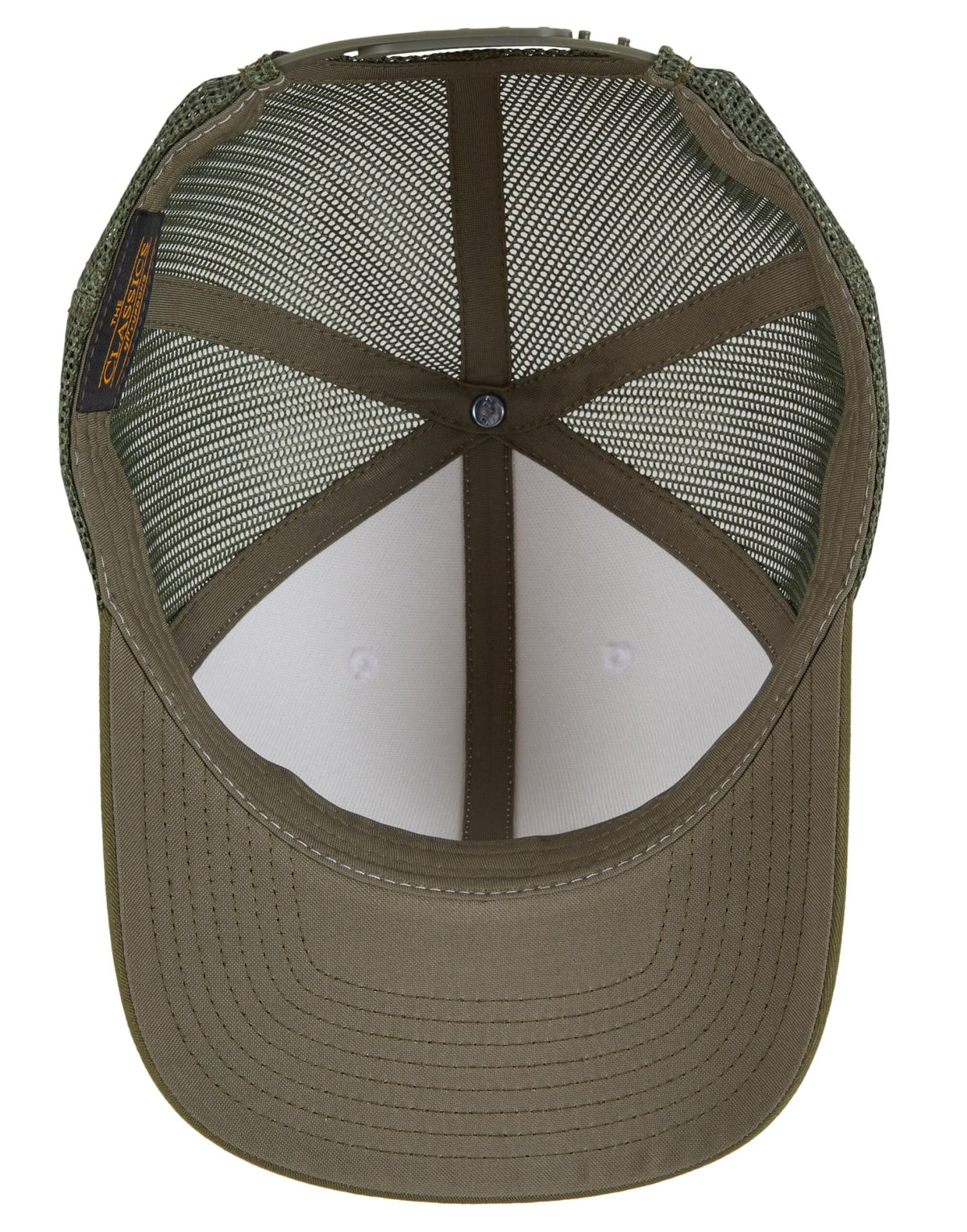 Flexfit 6606CF Retro Trucker Colored Front - Moss Green/White/Olive