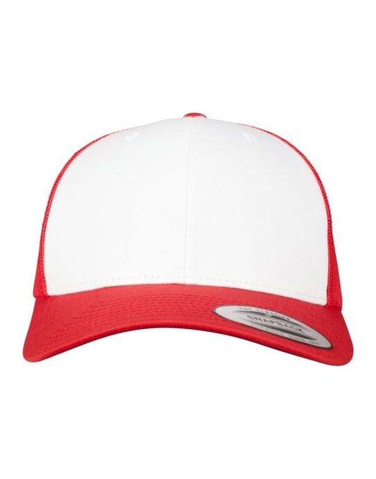 Flexfit 6606CF Retro Trucker Colored Front - Red/White/Red