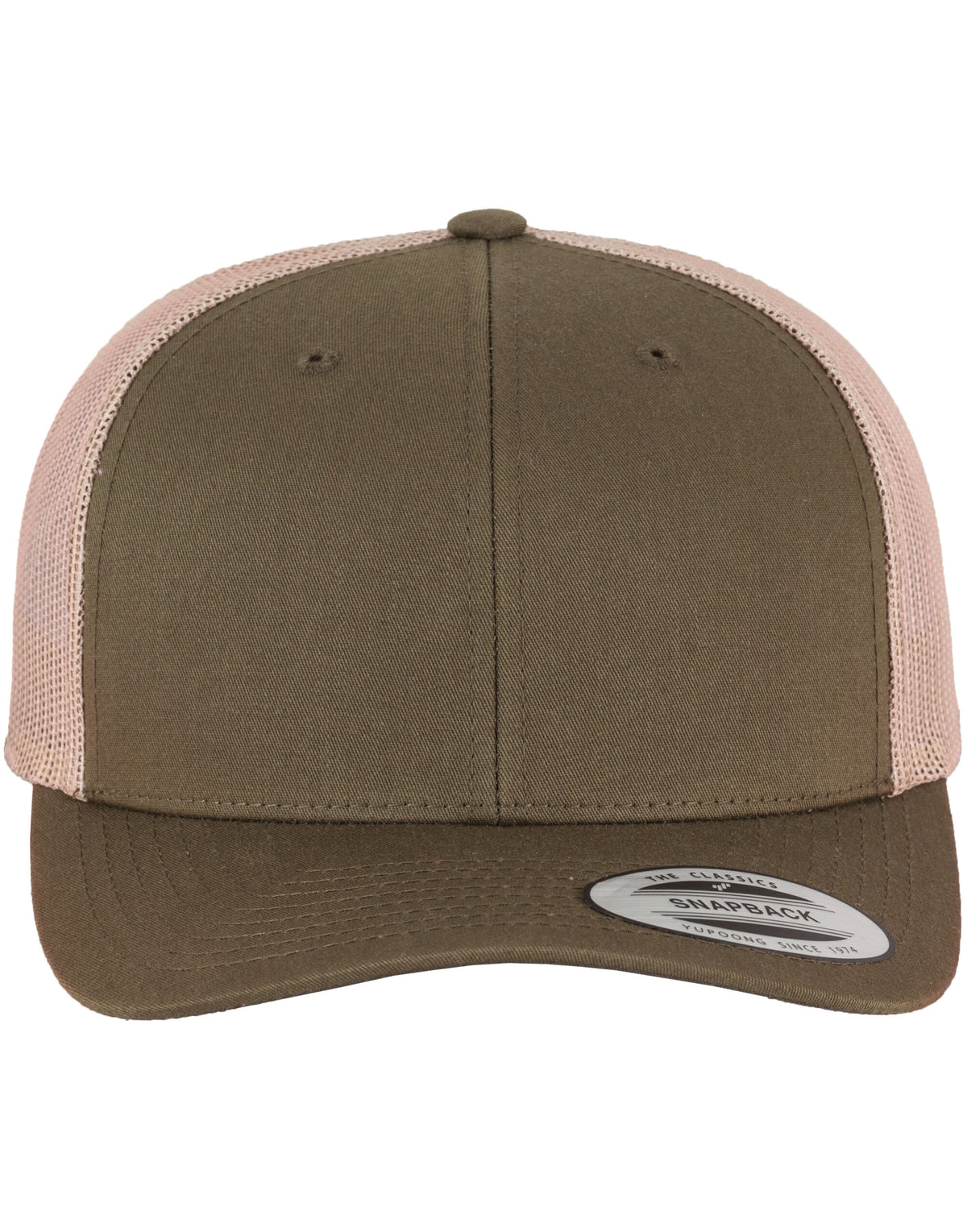 Flexfit 6606T Retro Trucker Two Tone Cap - Moss Green/Khaki