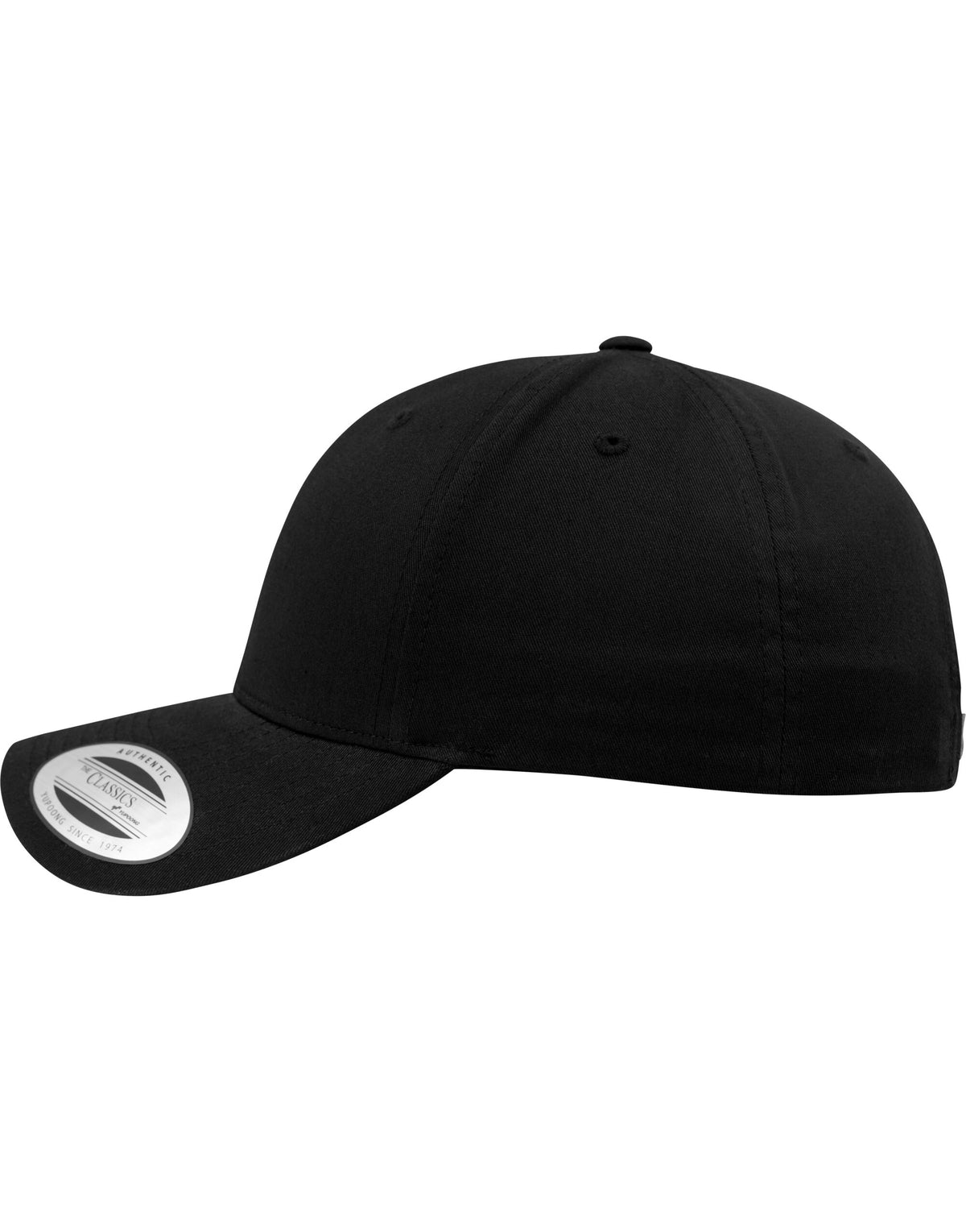 Flexfit 7706 Curved Classic Snapback Cap - Black