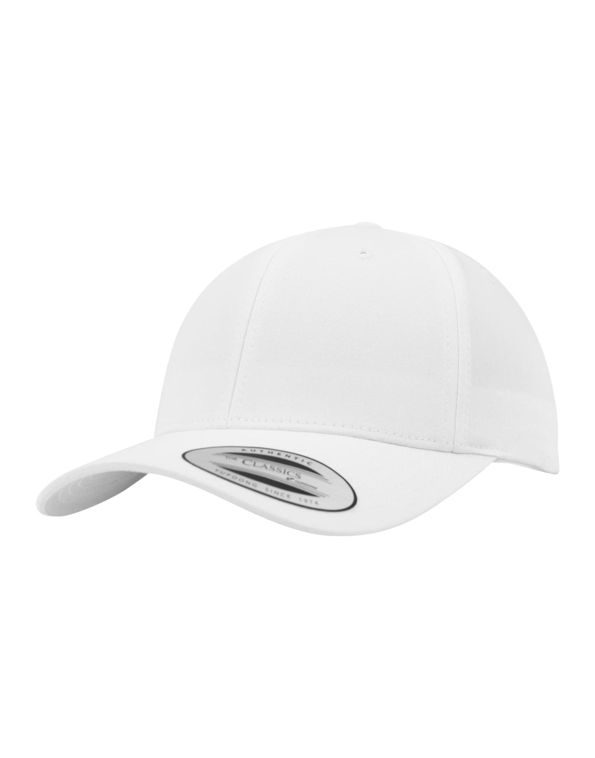 Flexfit 7706 Curved Classic Snapback Cap - White