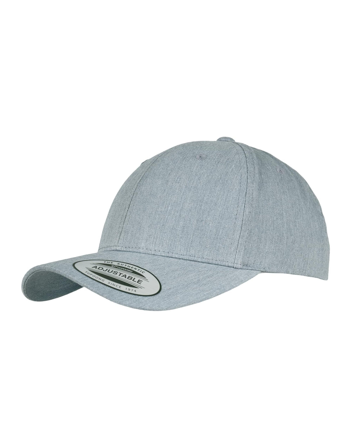 Flexfit 7706 Curved Classic Snapback Cap - Heather Grey