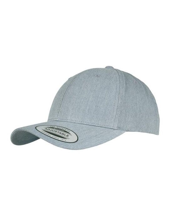 Flexfit 7706 Curved Classic Snapback Cap - Heather Grey