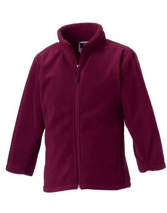 Russell Athletic 8700B Russell Kids FZ Outdoor Fleece - Burgundy
