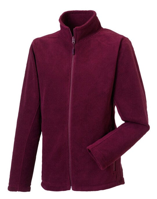Russell Athletic 8700M Russell Mens Full Zip Outdoor Fleece - Burgundy