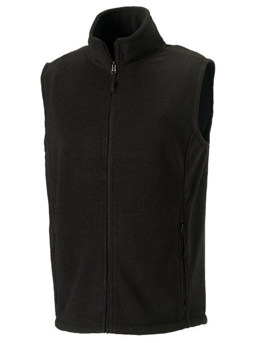 Russell Athletic 8720M Russell Mens Outdoor Fleece Gilet - Black