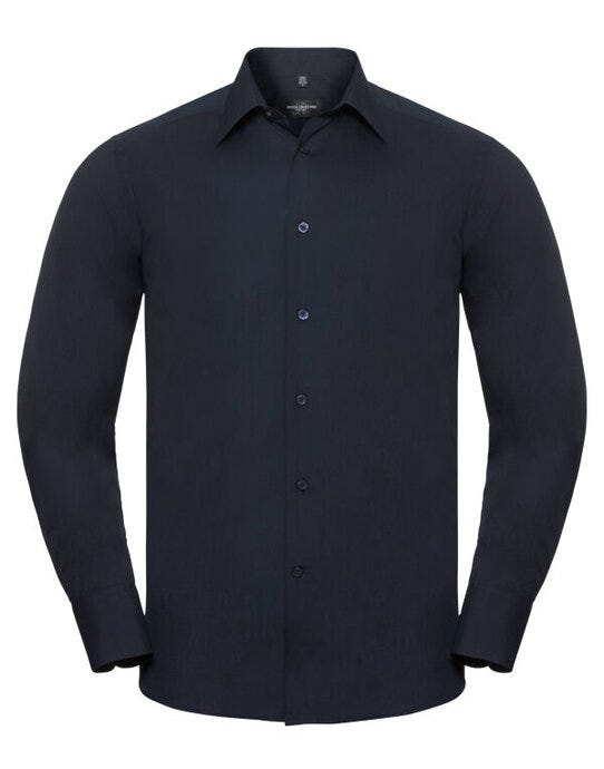 Russell Athletic Collection 924M Russell Collection Mens LS Tailor Poplin - French Navy