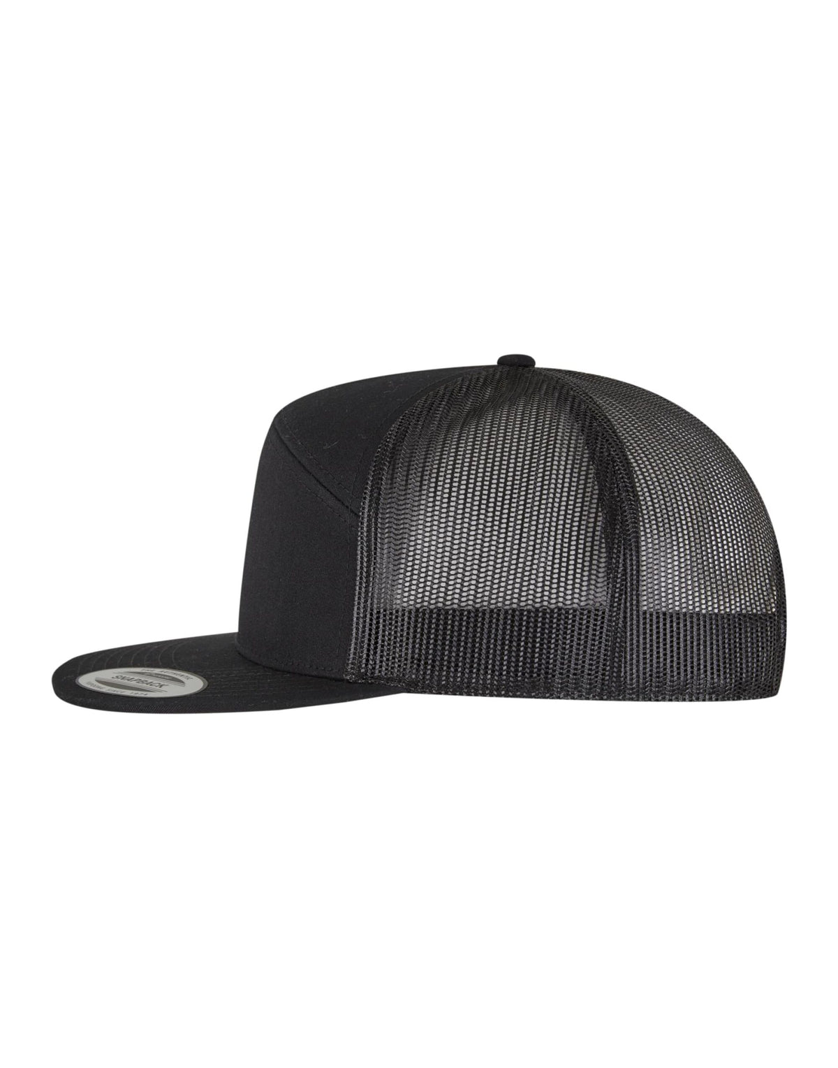 Flexfit 9294 7 Panel Classic Trucker Cap - Black/Black