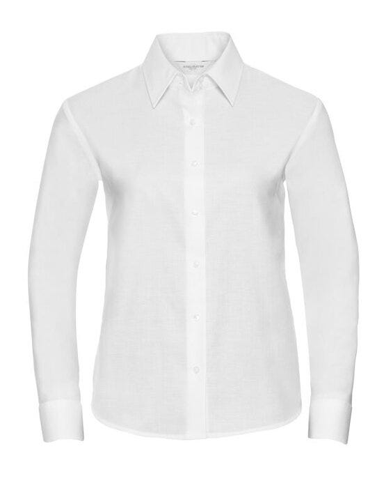 Russell Athletic Collection 932F Russell Collection Lady LS Tailor Oxford - White