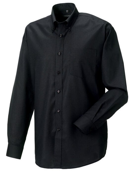 Russell Athletic Collection 932M Russell Collection Men LS Classic Oxford - Black