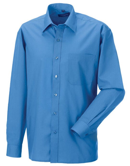 Russell Athletic Collection 934M Russell Collection Men LS Classic Poplin - Corporate Blue