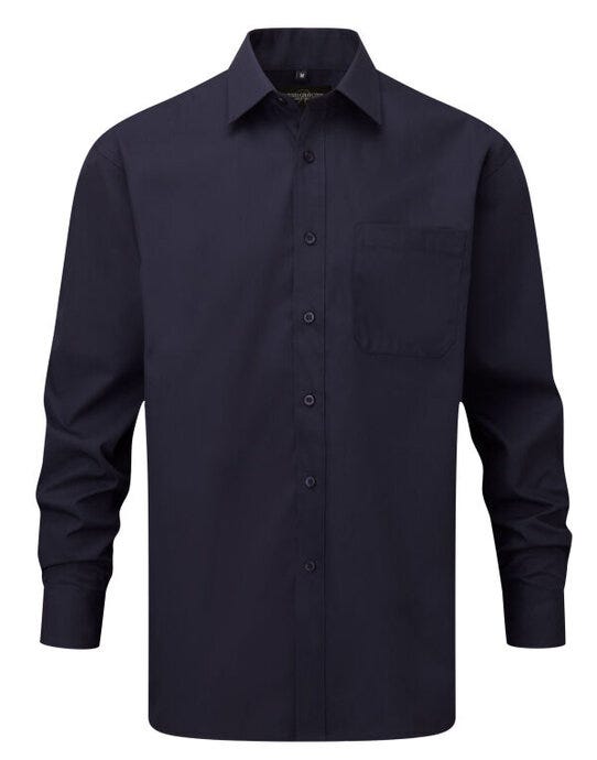 Russell Athletic Collection 934M Russell Collection Men LS Classic Poplin - French Navy