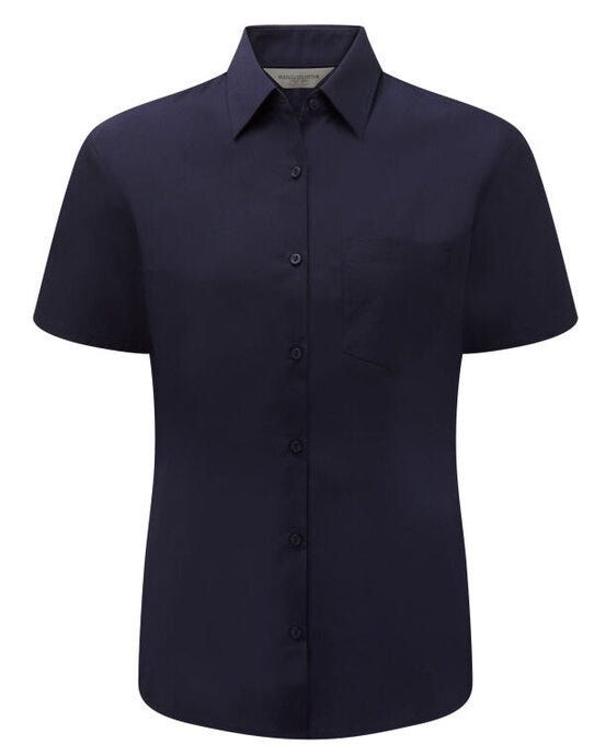 Russell Athletic Collection 935F Russell Collection Lady SS Clasic Poplin - French Navy