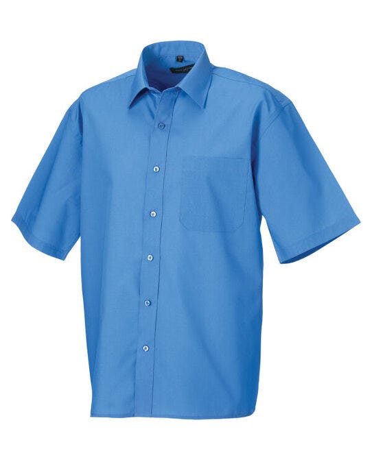Russell Athletic Collection 935M Russell Collection Men SS Classic Poplin - Corporate Blue