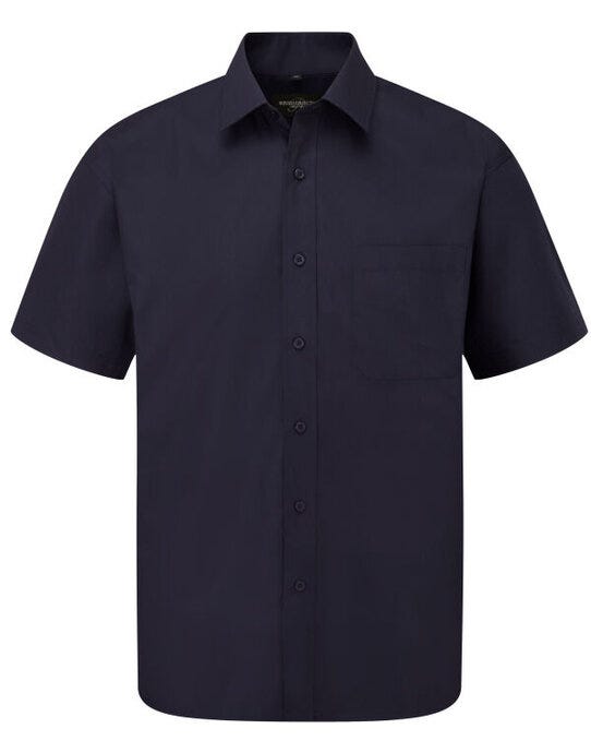Russell Athletic Collection 935M Russell Collection Men SS Classic Poplin - French Navy