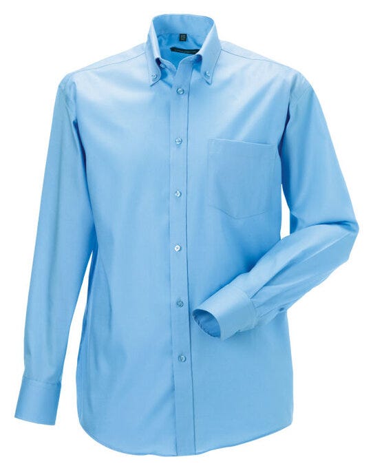 Russell Athletic Collection 956M Russell Collection Mens LS NonIron Shirt - Bright Sky