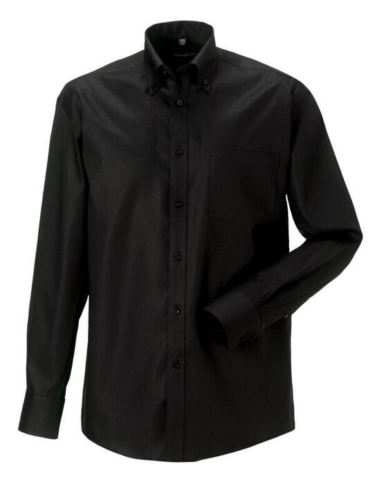 Russell Athletic Collection 956M Russell Collection Mens LS NonIron Shirt - Black