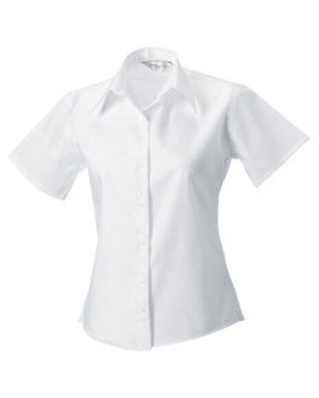 Russell Athletic Collection 957F Russell Collection Lady SS NonIron Shirt - White