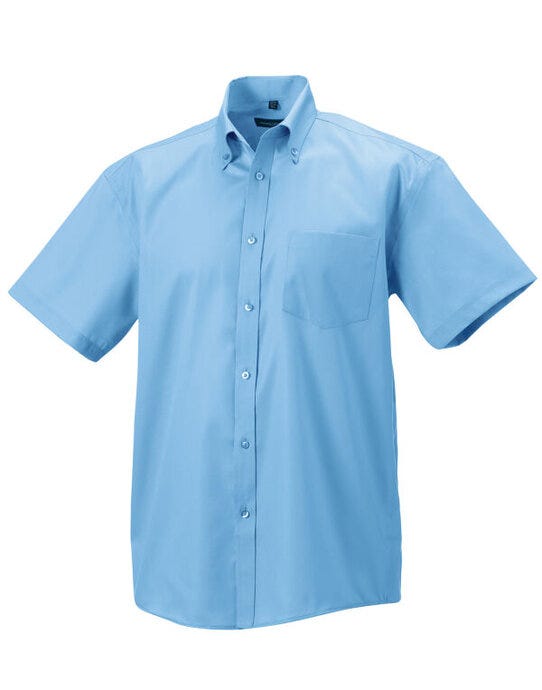 Russell Athletic Collection 957M Russell Collection Mens SS NonIron Shirt - Bright Sky