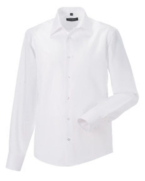Russell Athletic Collection 958M Russell Collection Men LS Tailor NonIron - White