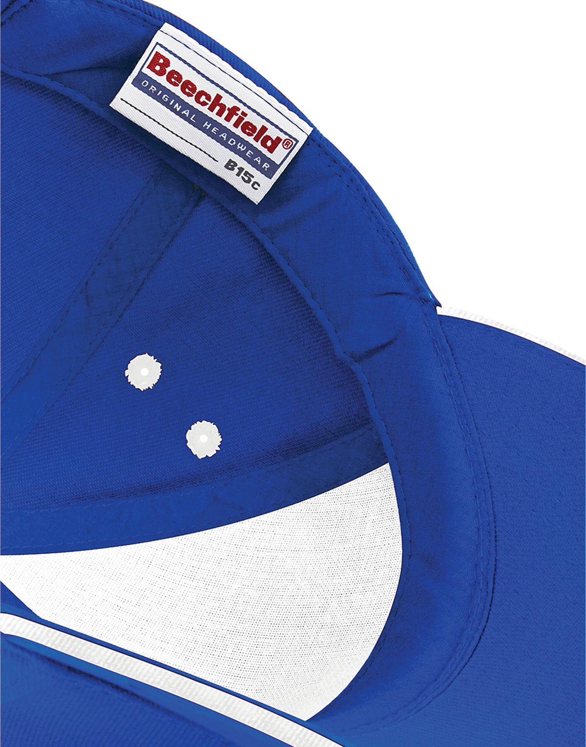 Beechfield B15C Ultimate Sandwich Peak Cap - Bright Royal/White