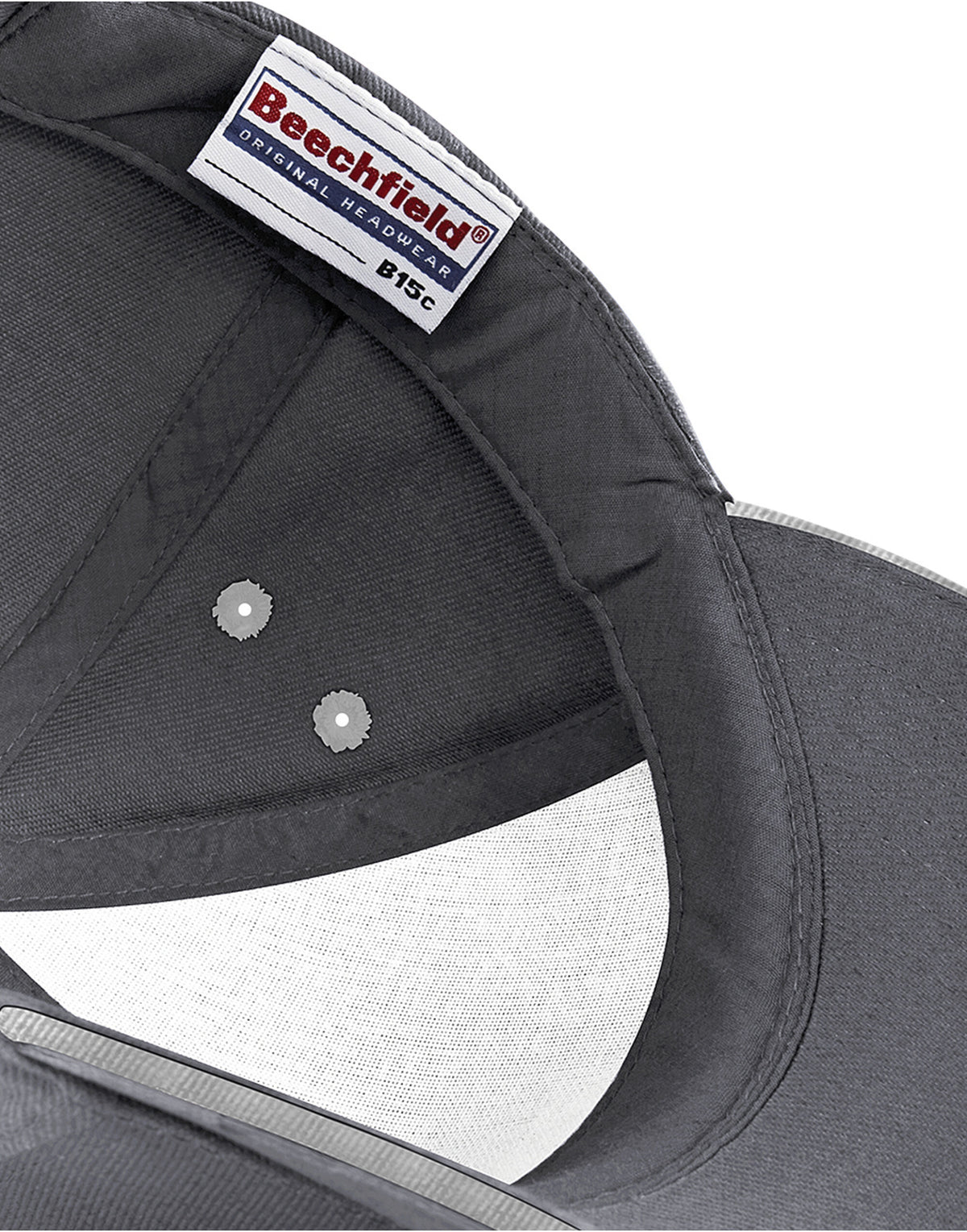 Beechfield B15C Ultimate Sandwich Peak Cap - Graphite Grey/oyster Grey