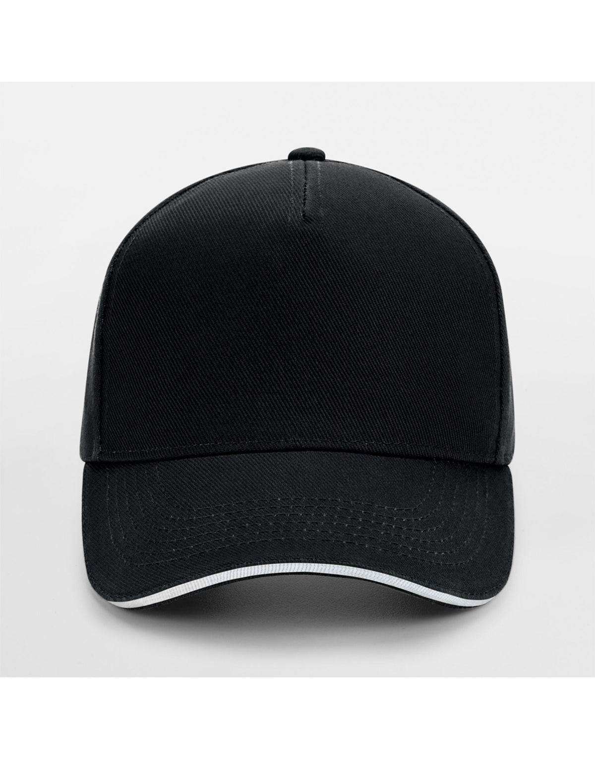Beechfield B15C Ultimate Sandwich Peak Cap - Black/White