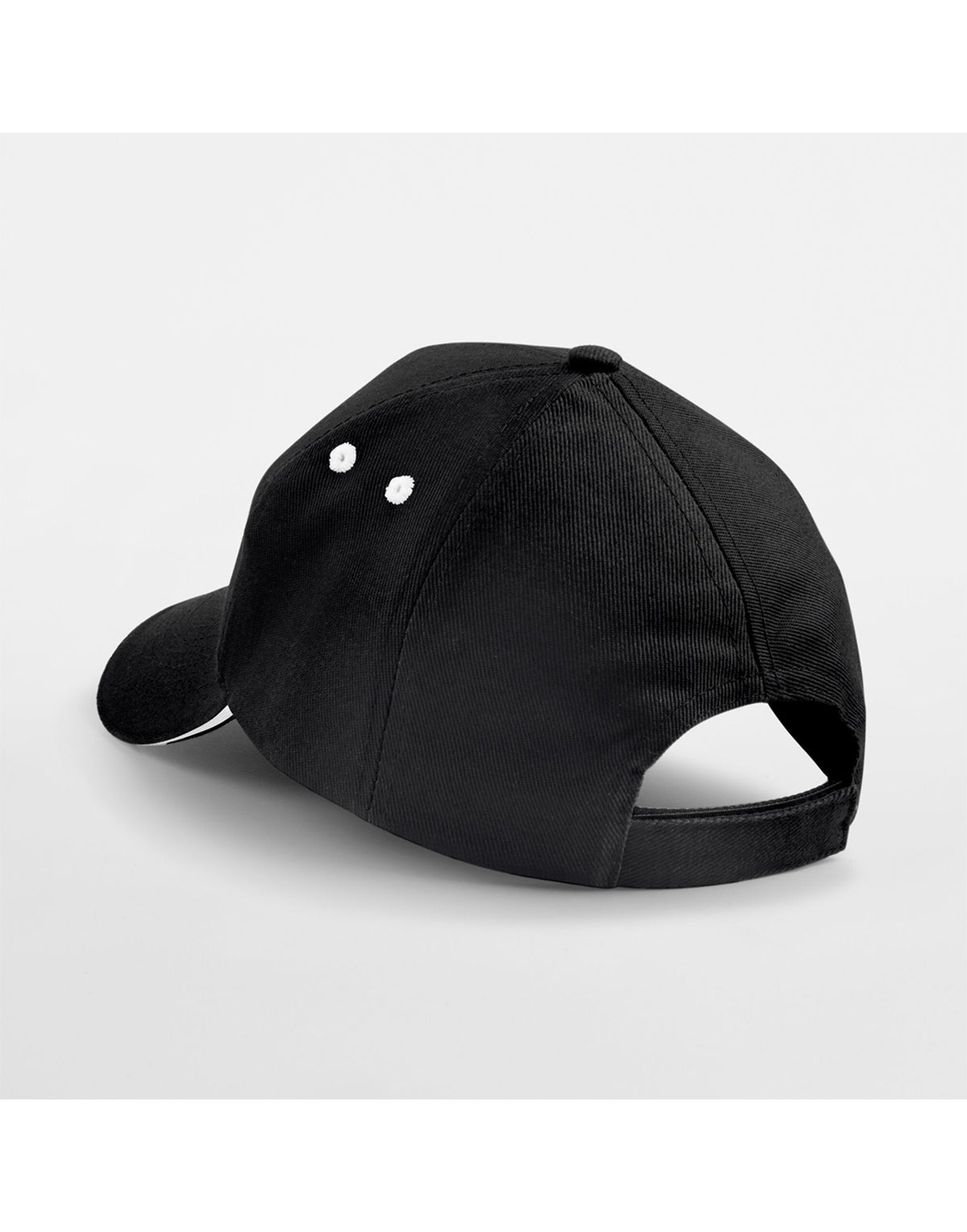 Beechfield B15C Ultimate Sandwich Peak Cap - Black/White