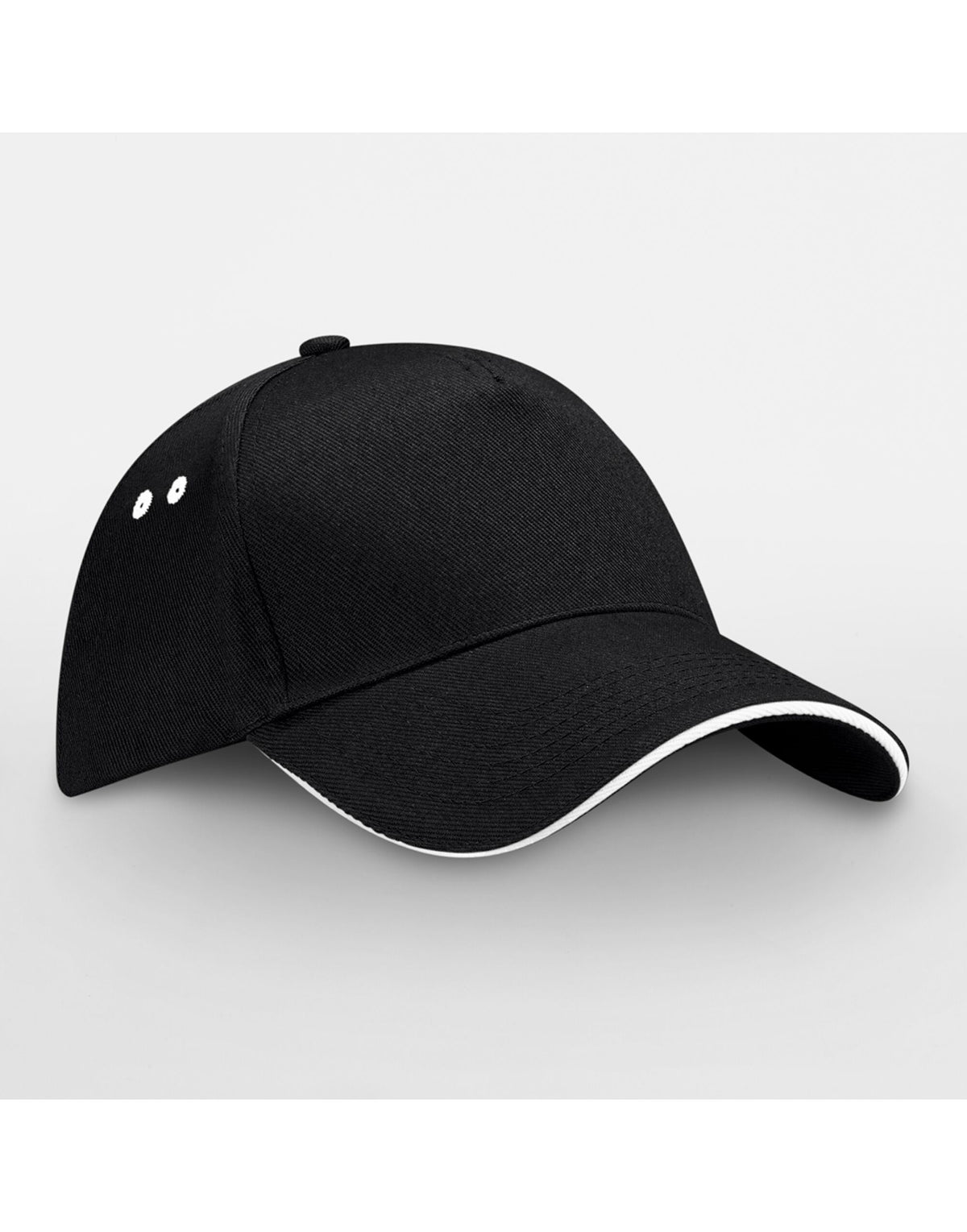 Beechfield B15C Ultimate Sandwich Peak Cap - Black/White