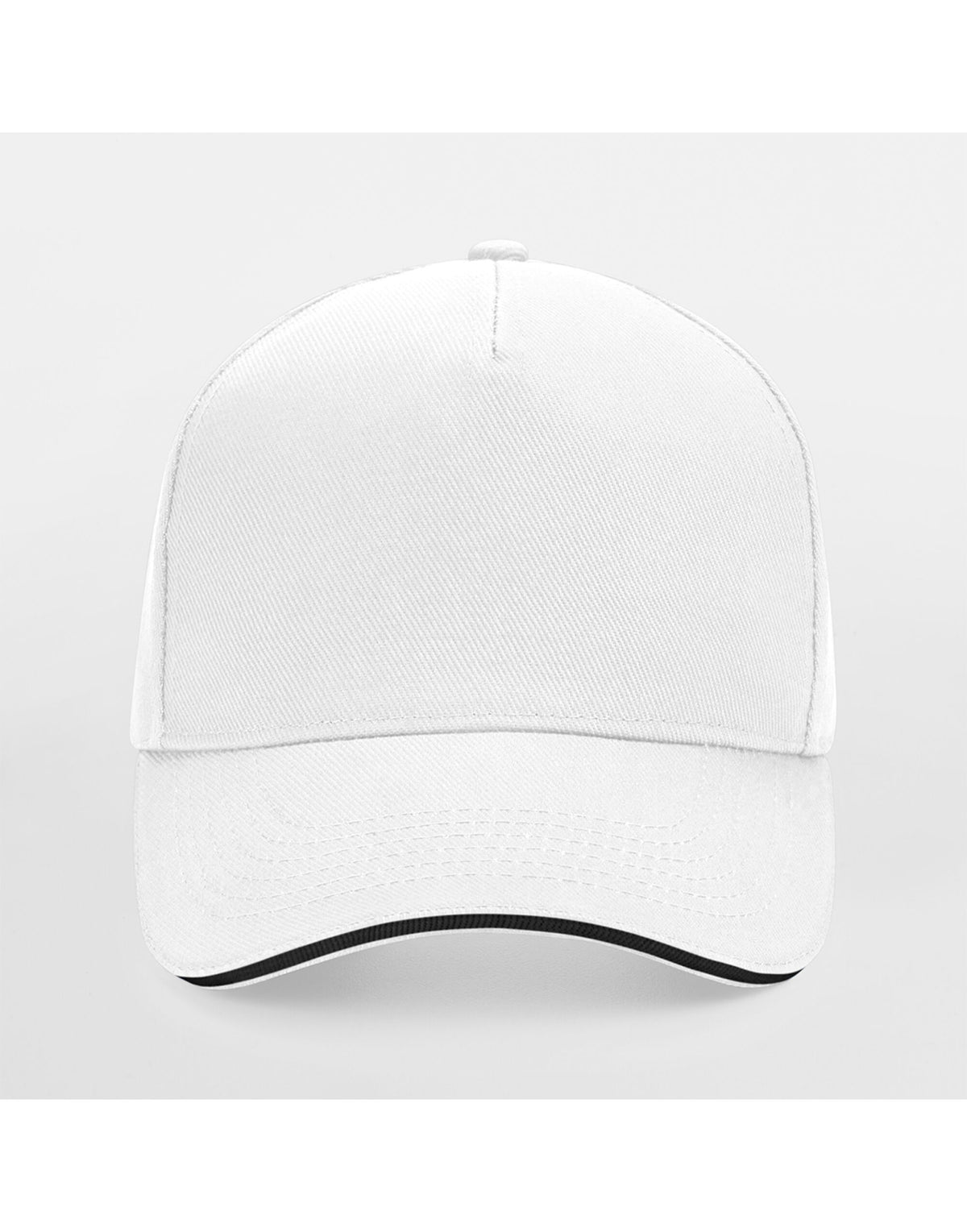 Beechfield B15C Ultimate Sandwich Peak Cap - White/Black