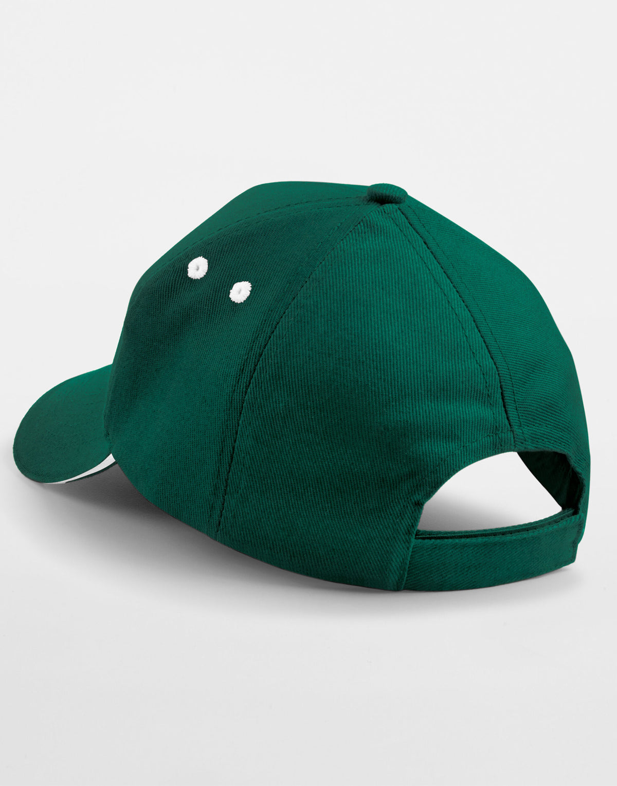 Beechfield B15C Ultimate Sandwich Peak Cap - Bottle Green/White