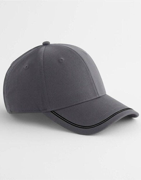 Beechfield B166R Match Day Cap - Gunmetal Grey/Black