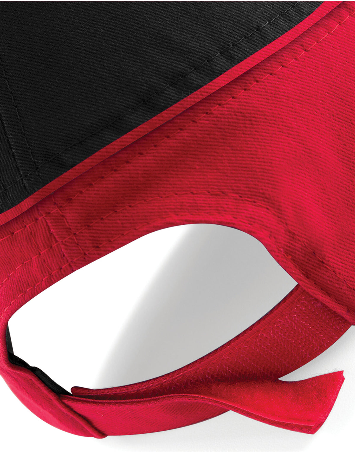 Beechfield B171 Teamwear Competition Cap - Black/Classic Red