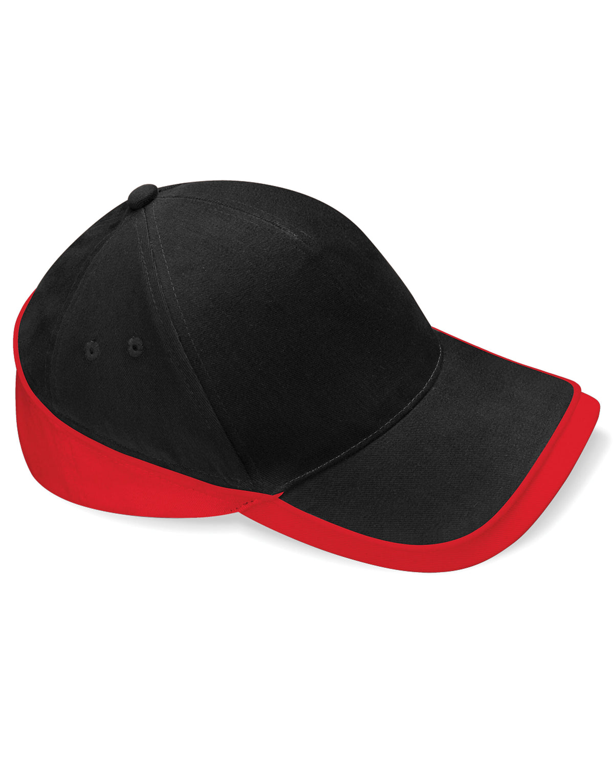 Beechfield B171 Teamwear Competition Cap - Black/Classic Red