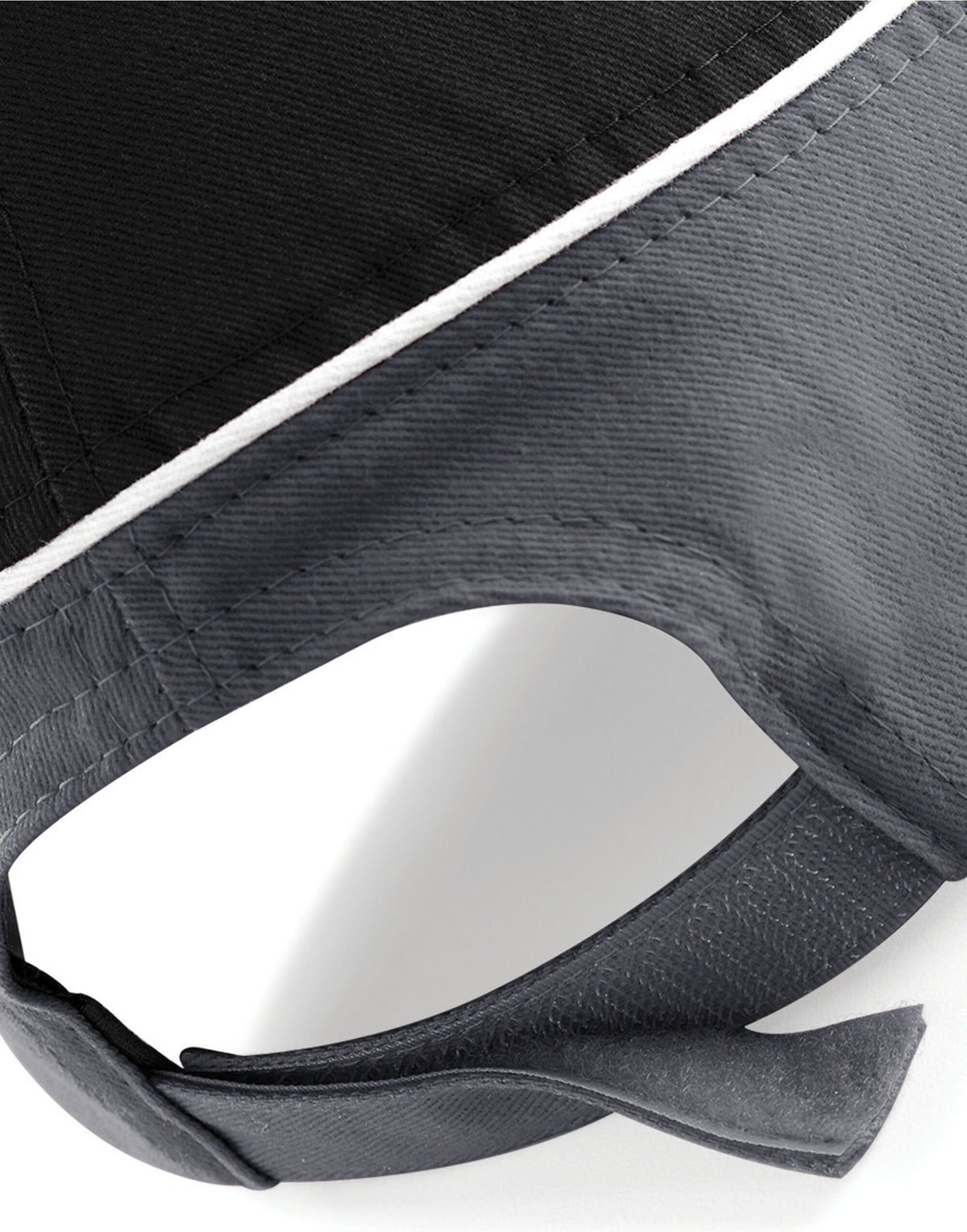 Beechfield B171 Teamwear Competition Cap - Black/Graphite Grey/White