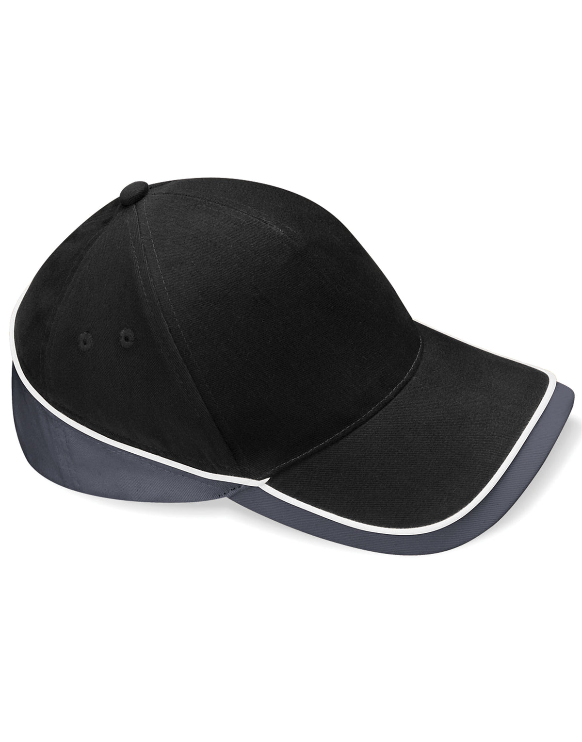 Beechfield B171 Teamwear Competition Cap - Black/Graphite Grey/White