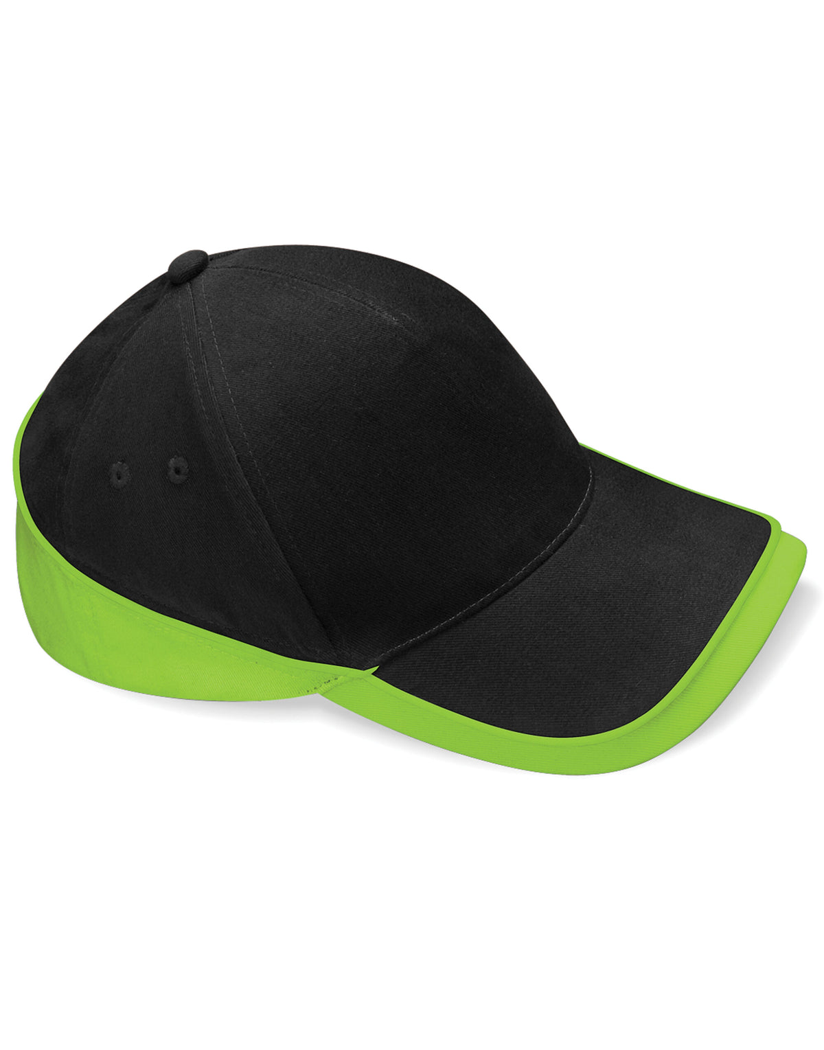 Beechfield B171 Teamwear Competition Cap - Black/Lime Green