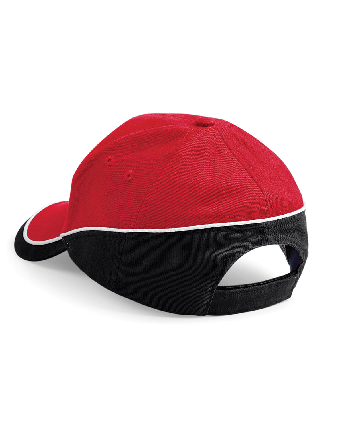 Beechfield B171 Teamwear Competition Cap - Classic Red/Black/White