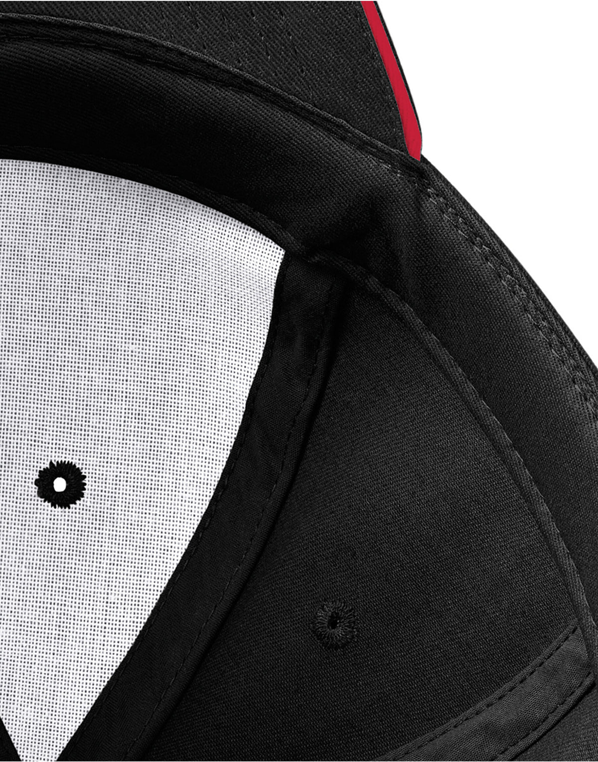 Beechfield B20 Athleisure 6 Panel Cap - Black/Classic Red