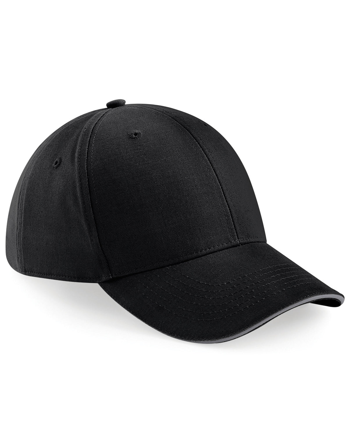 Beechfield B20 Athleisure 6 Panel Cap - Black/Graphite