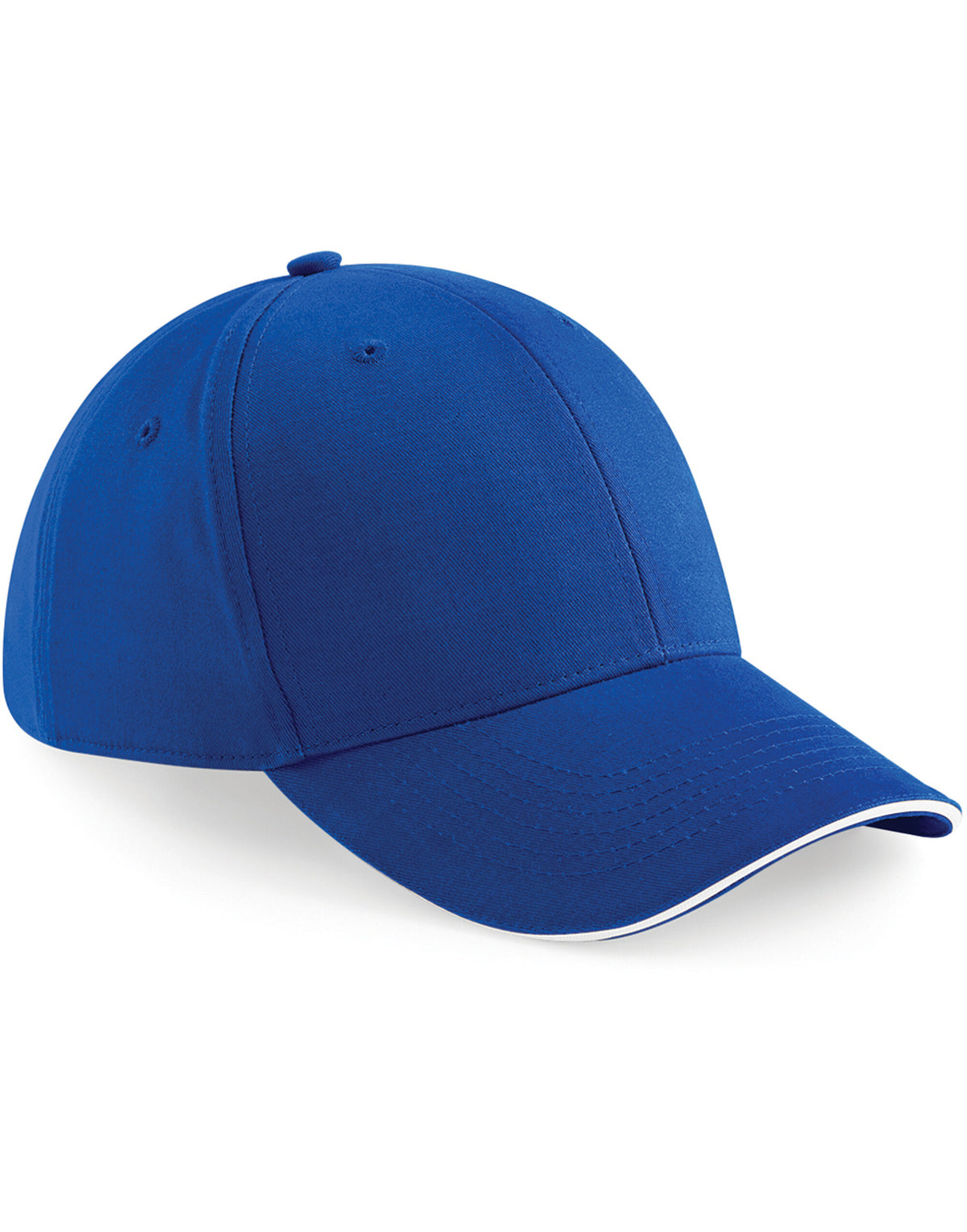 Beechfield B20 Athleisure 6 Panel Cap - Bright Royal/White