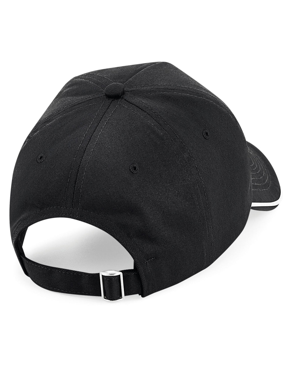 Beechfield B25C Authentic 5 Panel Piped Peak - Black/White