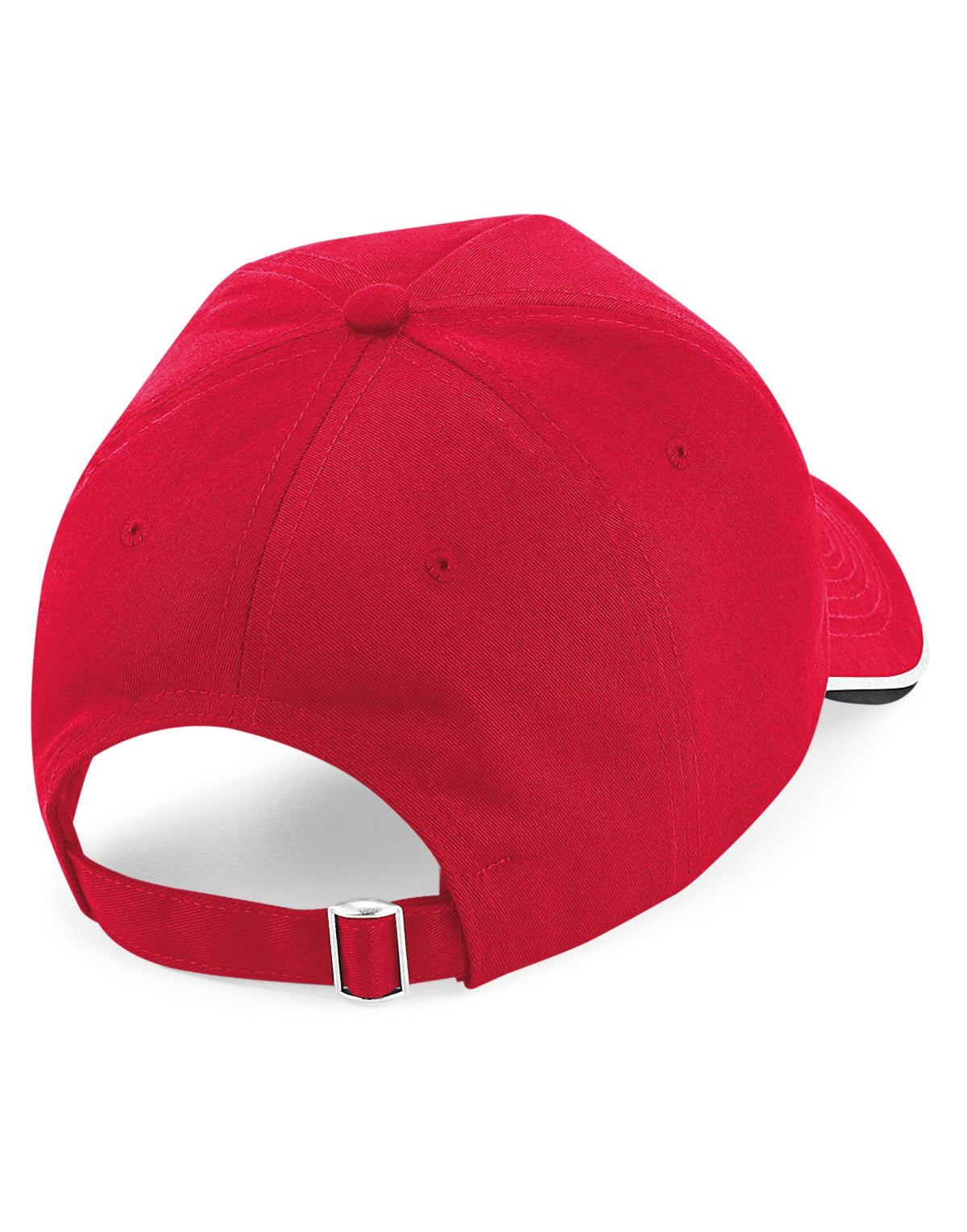 Beechfield B25C Authentic 5 Panel Piped Peak - Classic Red/Black/White