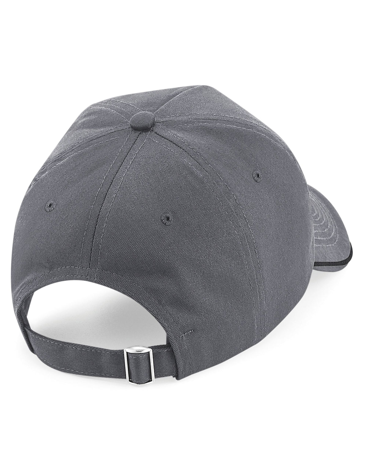 Beechfield B25C Authentic 5 Panel Piped Peak - Graphite Grey/Black