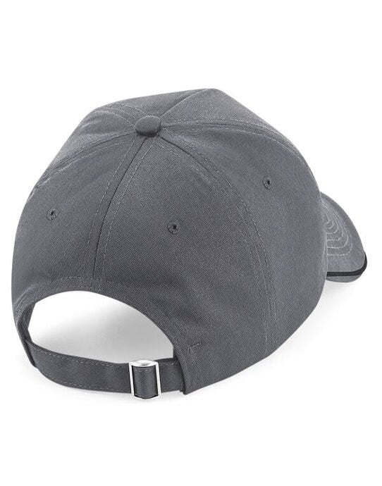 Beechfield B25C Authentic 5 Panel Piped Peak - Graphite Grey/Black